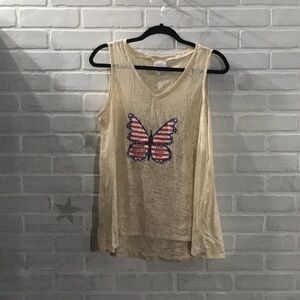 LuLaRoe high/low burnout holiday tank